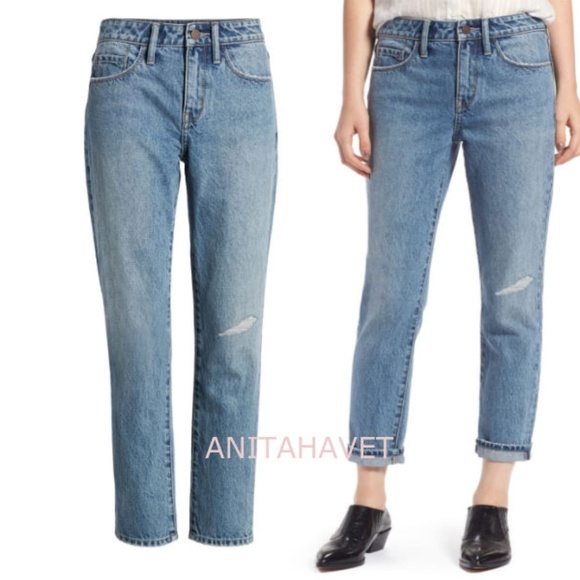 Grant High Waist Ankle Boyfriend Jeans - Picture 1 of 5